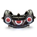 098 Headlight Honda Cbr954 2002-2003 White Angel Halos Eye Red